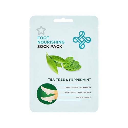 SUPERDRUG Foot Mask - Nourishing Tea Tree and Mint Extract