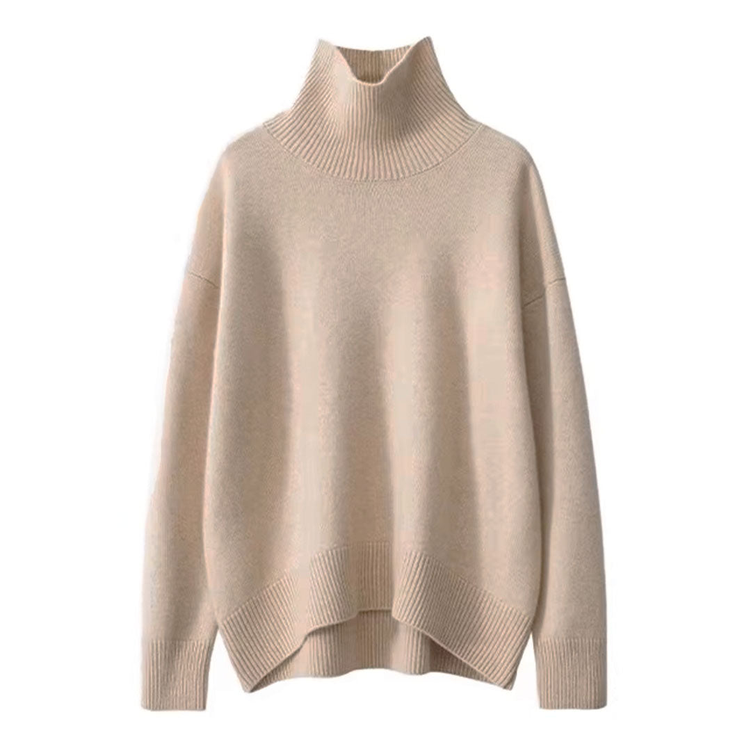 Oversized High Neck / Beige