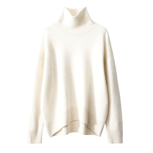 Oversized High Neck / White