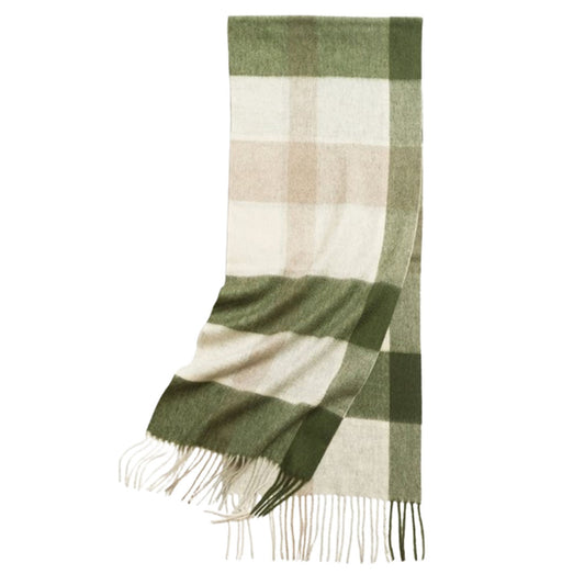 Plaid Scarf / Olive Green