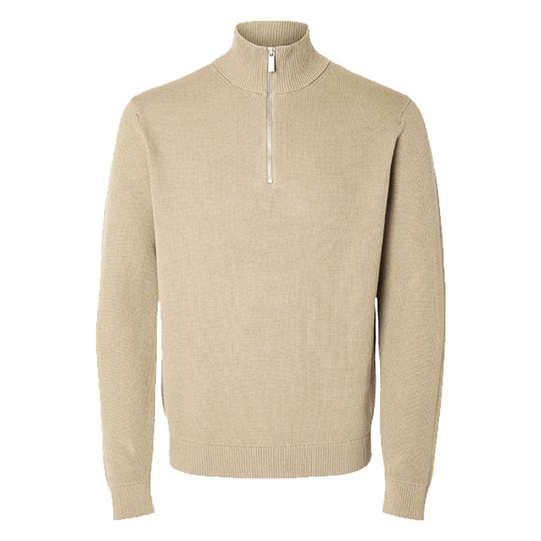 Half - Zipper Jumper / Beige